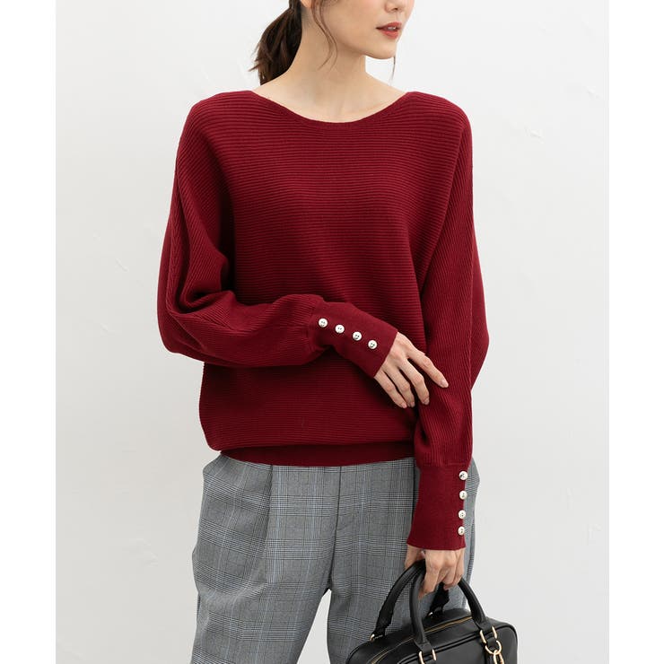 ボルドー | トップス ニット セーター | Honeys
