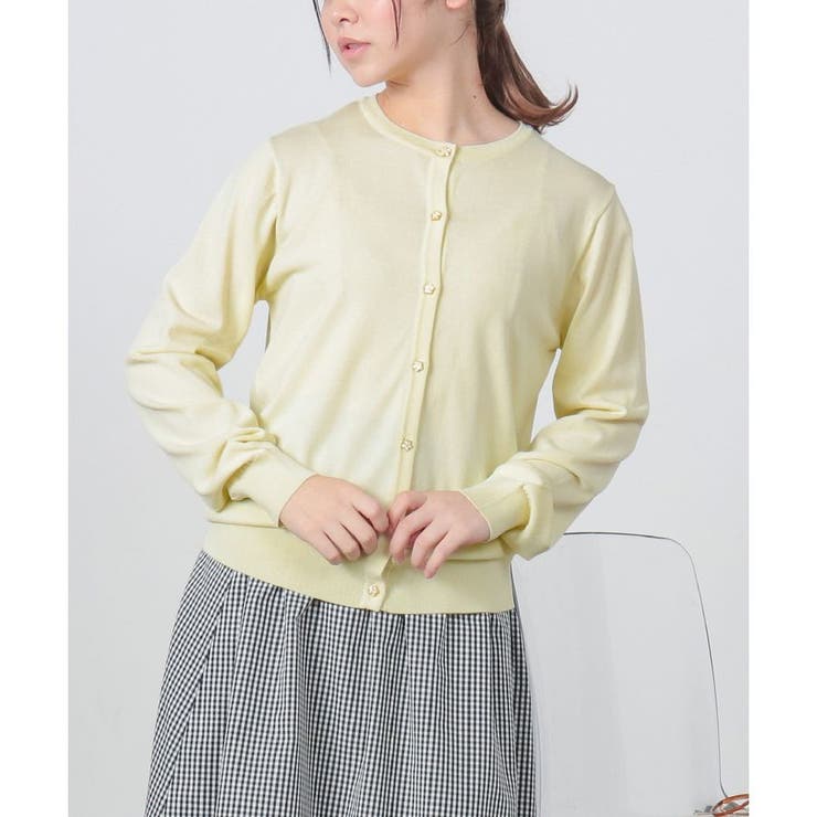 ライトイエロー | 【ハニーズ】トップス カーディガン 8分袖 | Honeys