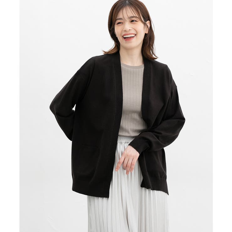 ブラック | トップス カーディガン 長袖 | Honeys