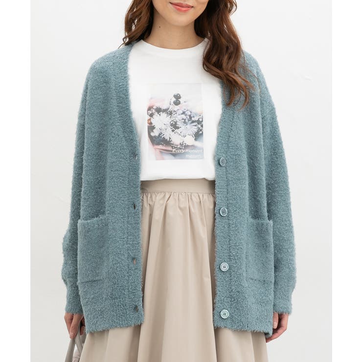 ブルーグリーン | トップス カーディガン 長袖 | Honeys