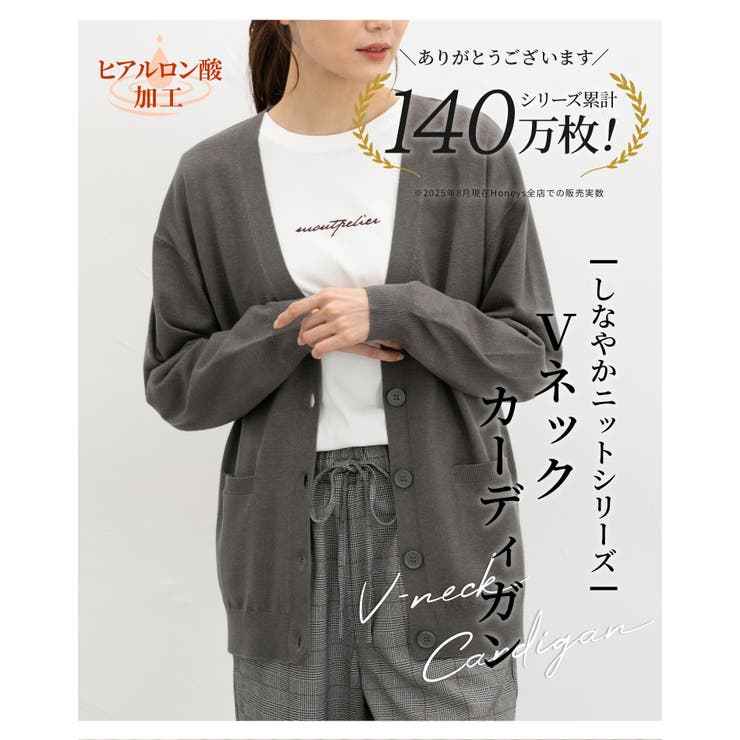 トップス カーディガン 長袖 | Honeys | 詳細画像2 