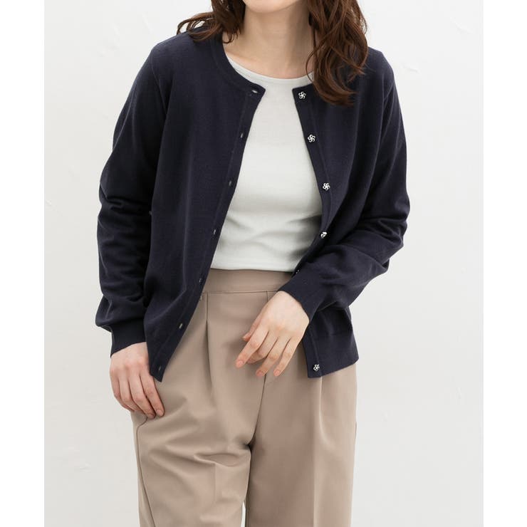 ネイビー | トップス カーディガン 長袖 | Honeys