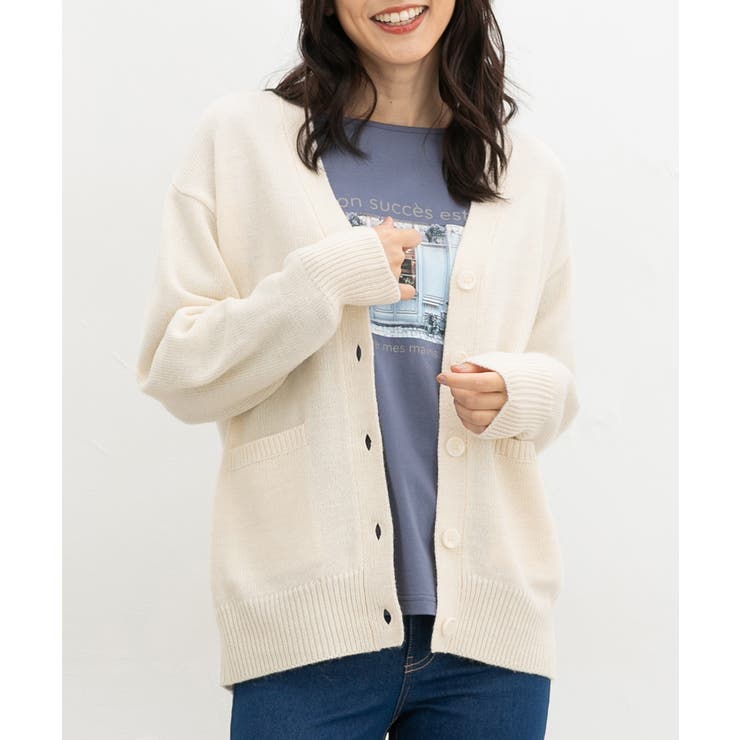 オートミール | トップス カーディガン 長袖 | Honeys