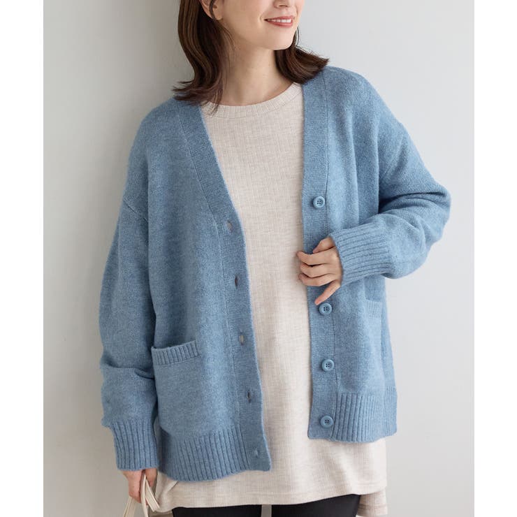 杢ブルー | トップス カーディガン 長袖 | Honeys