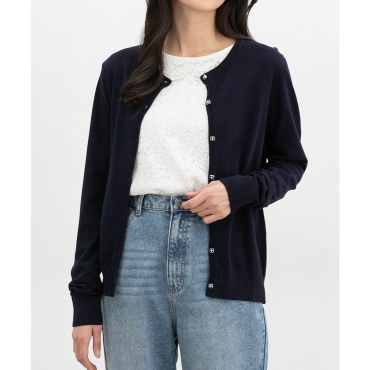 ネイビー | トップス カーディガン 長袖 | Honeys