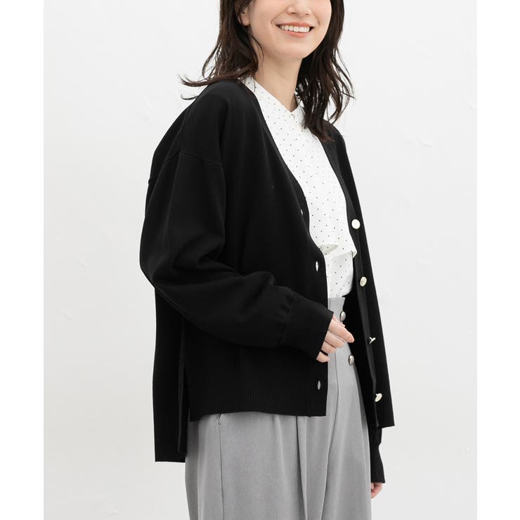 ブラック | トップス カーディガン 長袖 | Honeys
