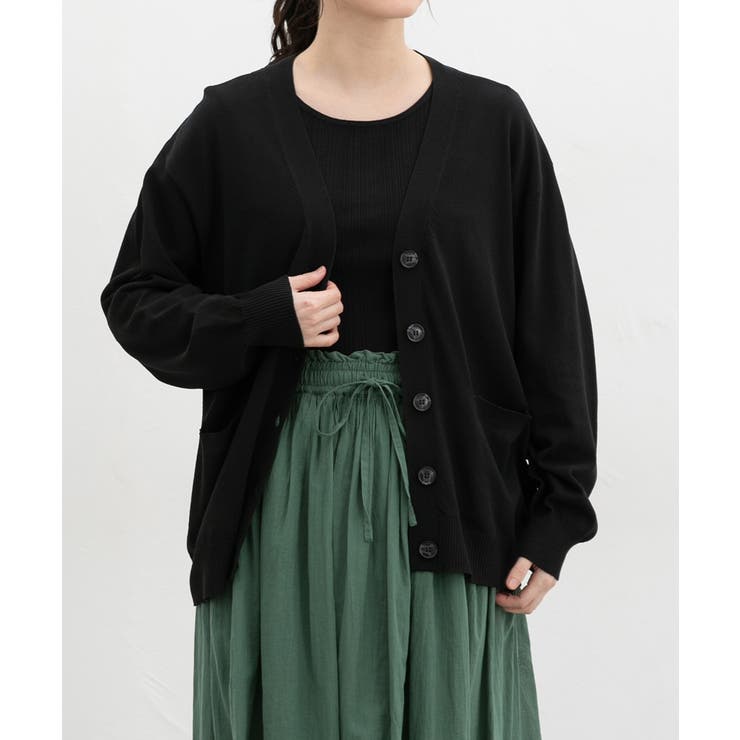 ブラック | トップス カーディガン 長袖 | Honeys