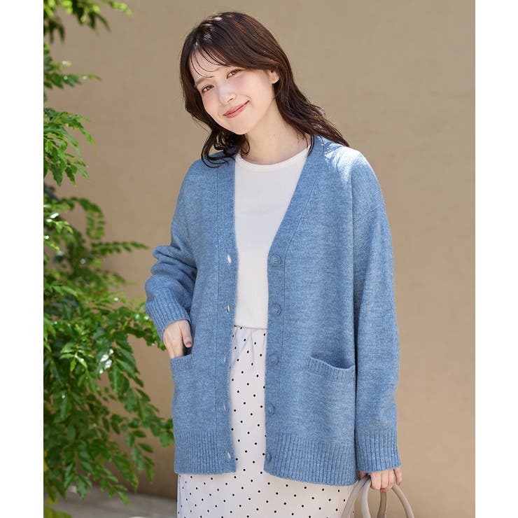 杢ブルー | トップス カーディガン 長袖 | Honeys