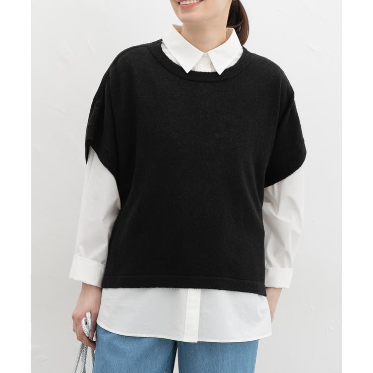 ブラック | トップス ベスト ニット | Honeys