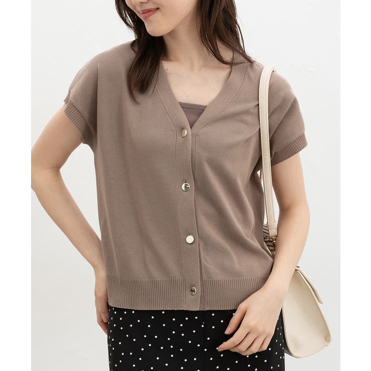 ダークベージュ | トップス ベスト ジレ | Honeys