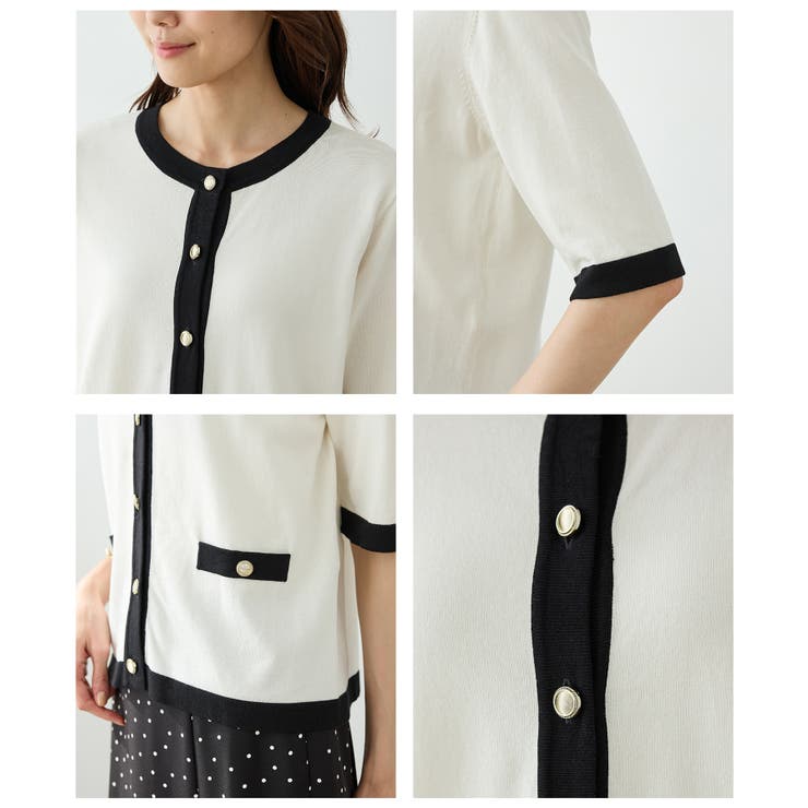 トップス カーディガン 半袖 | Honeys | 詳細画像17 