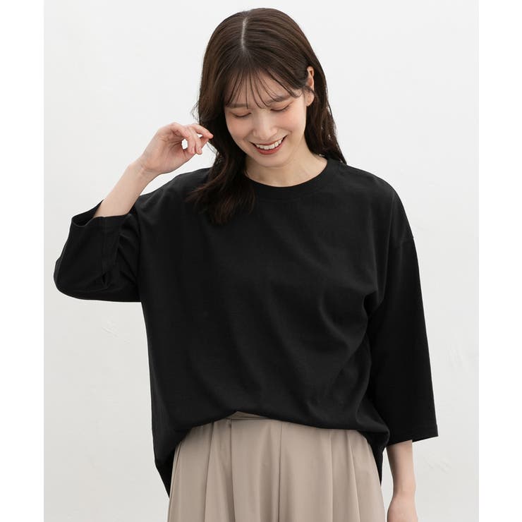 ブラック | トップス Tシャツ ７分袖Tシャツ | Honeys