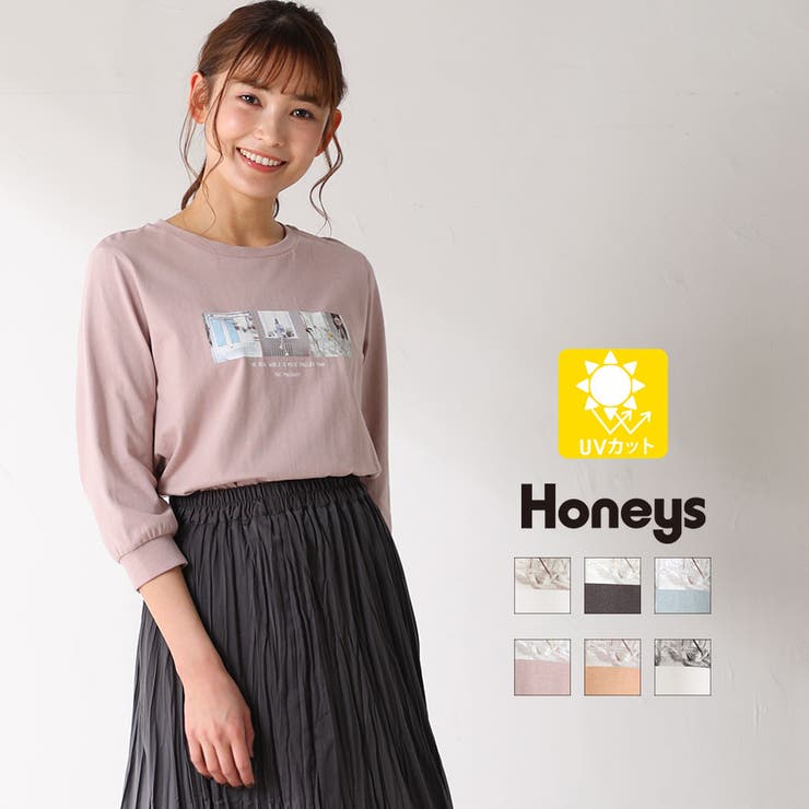 トップス Tシャツ 7分袖 品番 Hnsw Honeys ハニーズ のレディースファッション通販 Shoplist ショップリスト