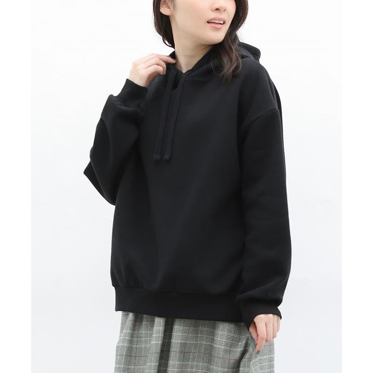 ブラック | 【ハニーズ】裏起毛パーカー | Honeys