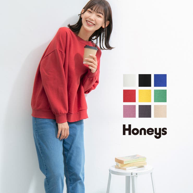 トップス スウェット トレーナー[品番：HNSW0006456]｜Honeys（ハニーズ）のレディース ファッション通販｜SHOPLIST（ショップリスト）