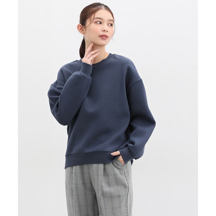 UNIQLO レディーススウェットトレーナー XL ショート丈 アイボリー