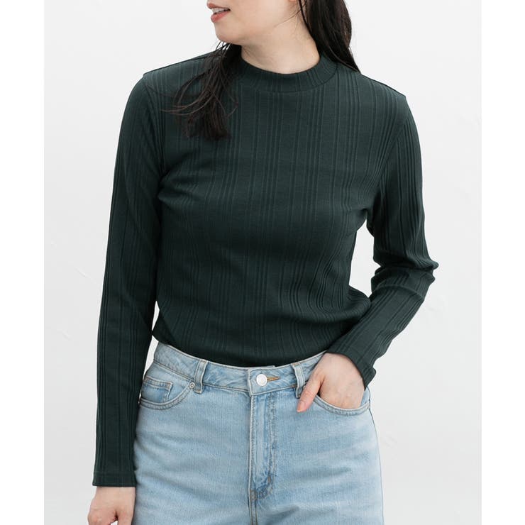 ダークグリーン | トップス カットソー 長袖 | Honeys