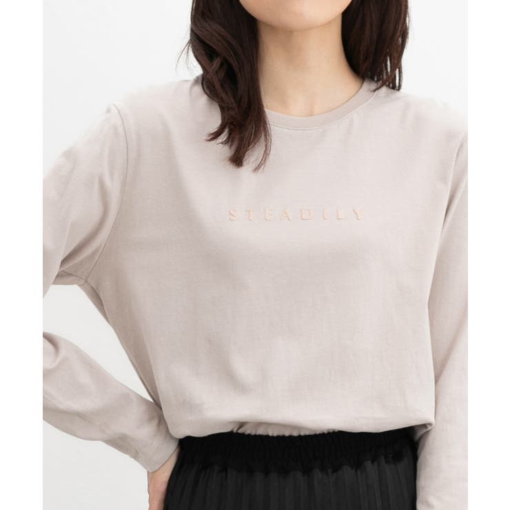 ベージュ | トップス カットソー 長袖 | Honeys