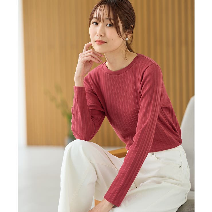 レッド | トップス カットソー 長袖 | Honeys