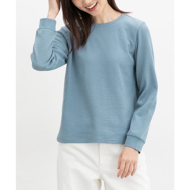 スモーキーブルー | トップス カットソー 長袖 | Honeys