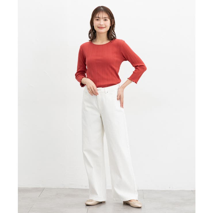 トップス Tシャツ ７分袖Tシャツ | Honeys | 詳細画像12 