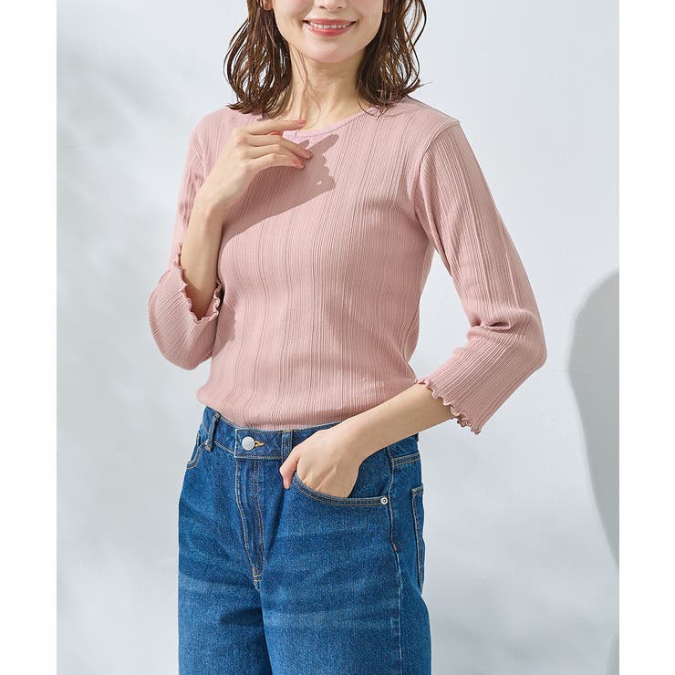 ピンク | トップス Tシャツ ７分袖Tシャツ | Honeys