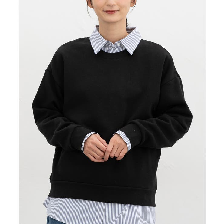 ブラック | トップス スウェット 長袖 | Honeys