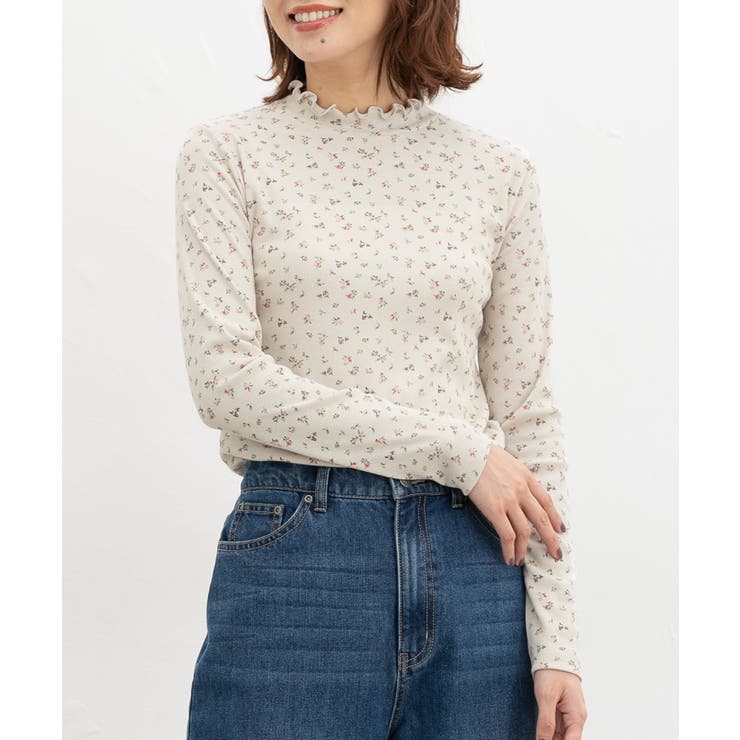 ベージュ花柄 | トップス Tシャツ ロンＴ | Honeys
