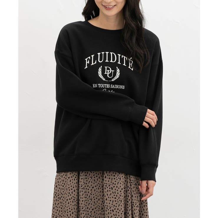 ブラック | トップス スウェット 長袖 | Honeys