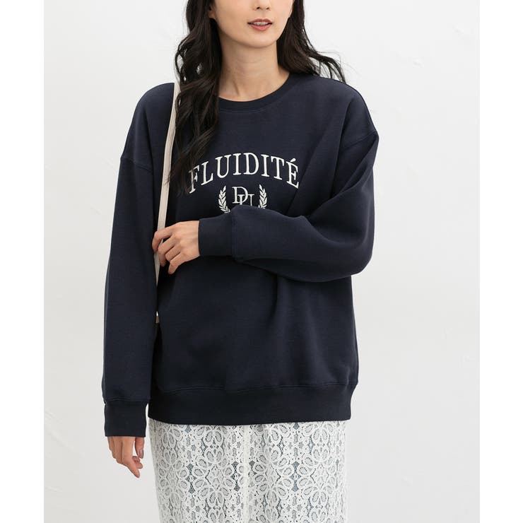 ネイビー | トップス スウェット 長袖 | Honeys