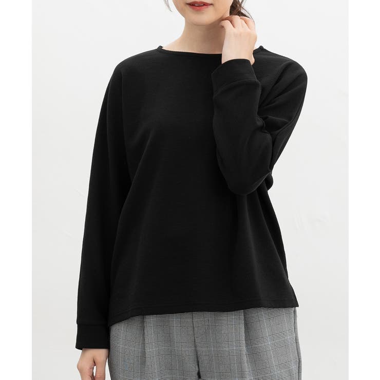 ブラック | トップス カットソー 長袖 | Honeys