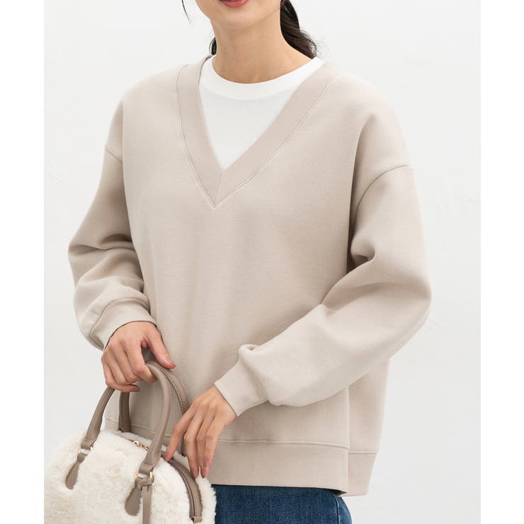 ベージュ | トップス スウェット 長袖 | Honeys