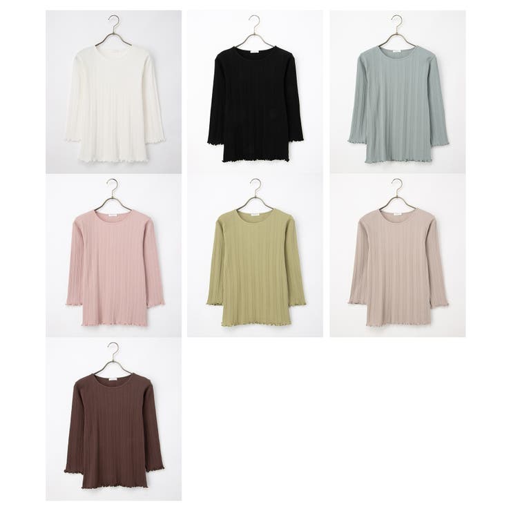 トップス Tシャツ ７分袖Tシャツ | Honeys | 詳細画像17 