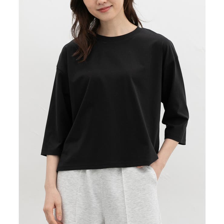 ブラック | トップス Tシャツ ７分袖Tシャツ | Honeys
