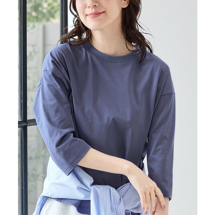 ブルー | トップス Tシャツ ７分袖Tシャツ | Honeys