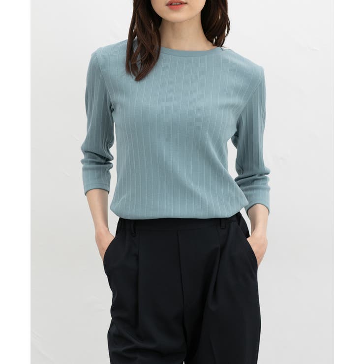 スモーキーブルー | トップス Tシャツ ７分袖Tシャツ | Honeys