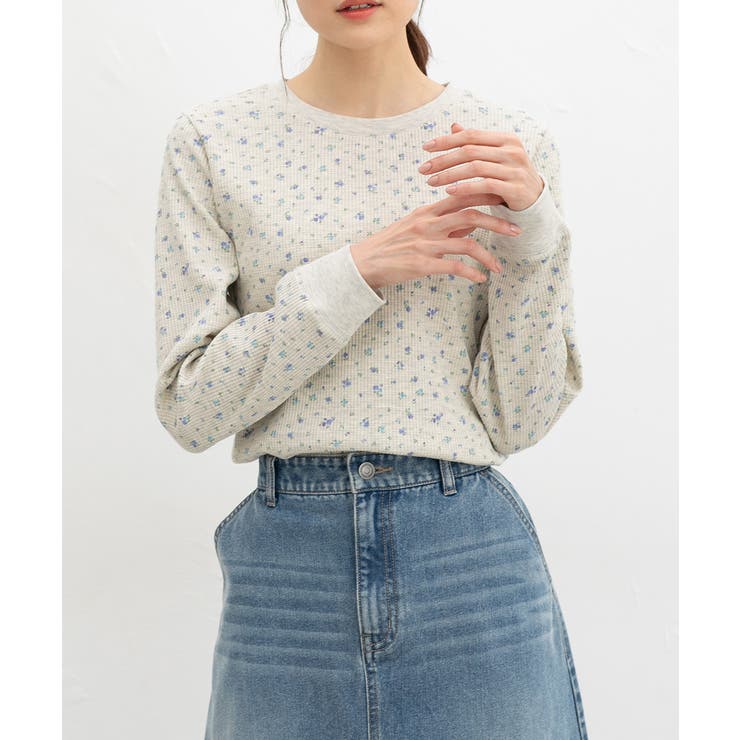 オートミール花柄 | トップス Tシャツ ロンＴ | Honeys