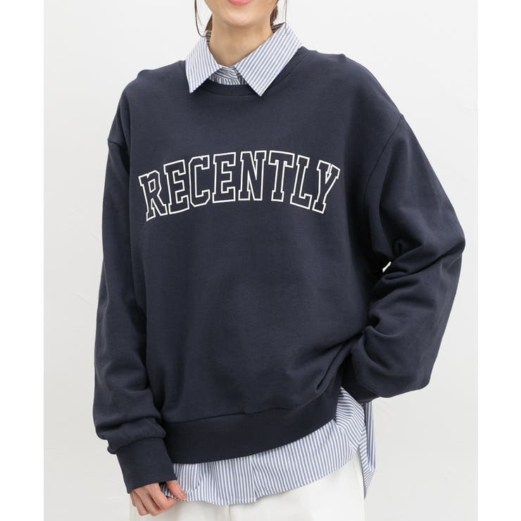 ネイビー | トップス スウェット 長袖 | Honeys