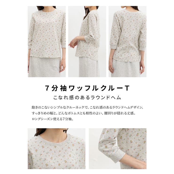 トップス Tシャツ ７分袖Tシャツ | Honeys | 詳細画像4 