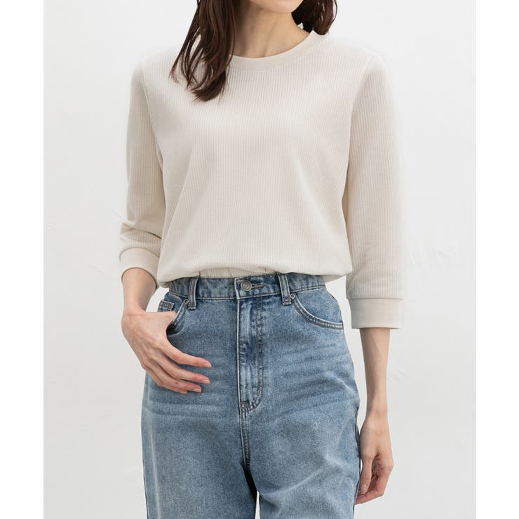 アイボリー | トップス Tシャツ ７分袖Tシャツ | Honeys