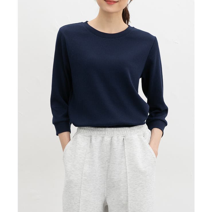 ネイビー | トップス Tシャツ ７分袖Tシャツ | Honeys