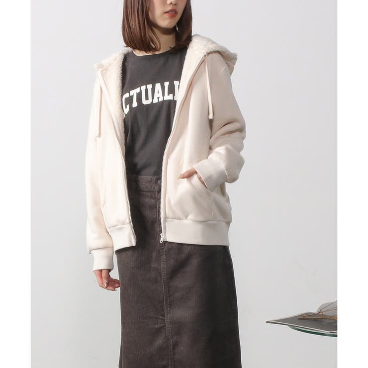 【ハニーズ】裏ボアジップパーカー | Honeys | 詳細画像3 