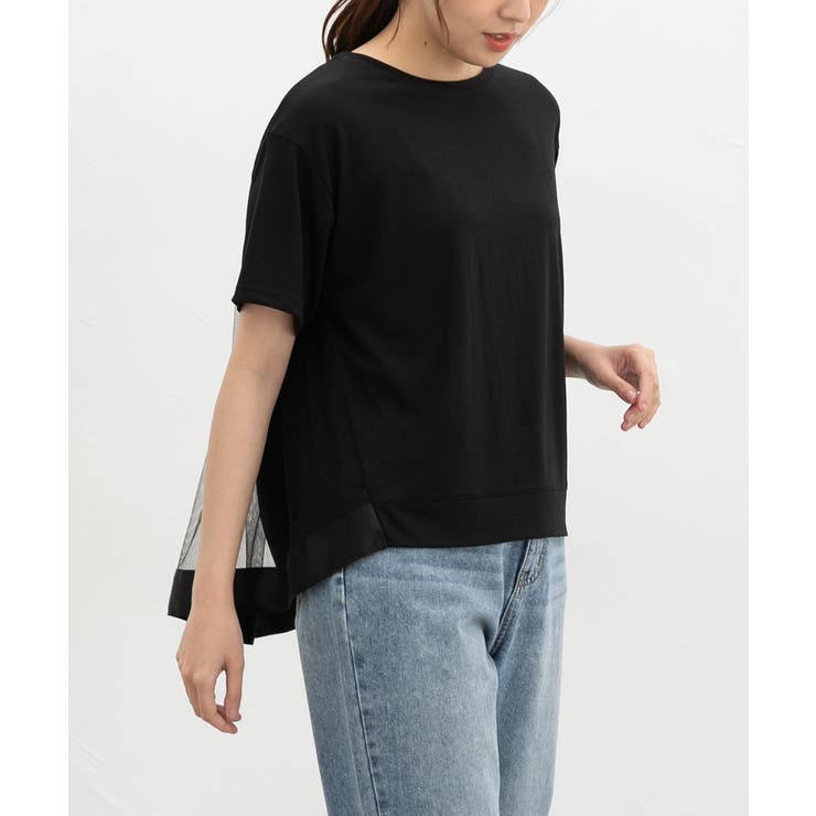 ブラック | トップス カットソー 半袖 | Honeys