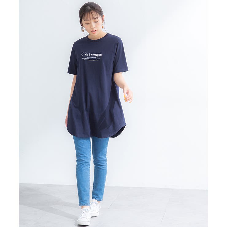 トップス チュニック 半袖[品番：HNSW0005776]｜Honeys（ハニーズ）の