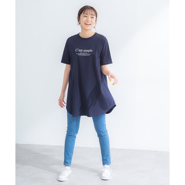 トップス チュニック 半袖[品番：HNSW0005776]｜Honeys（ハニーズ）の