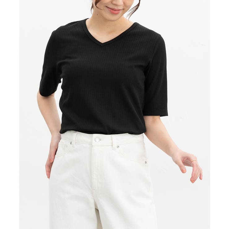 ブラック | 【ハニーズ】トップス Tシャツ 半袖Tシャツ | Honeys