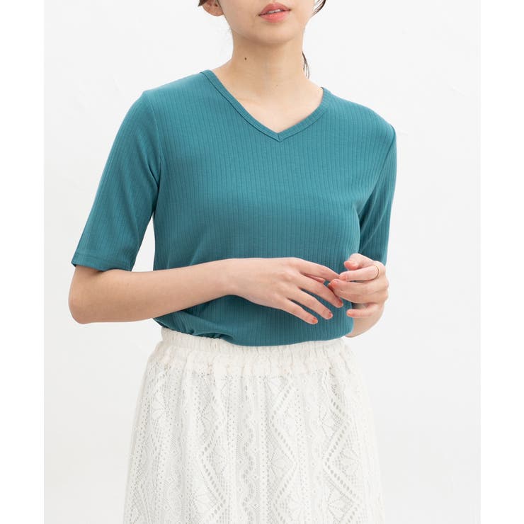 ブルーグリーン | 【ハニーズ】トップス Tシャツ 半袖Tシャツ | Honeys