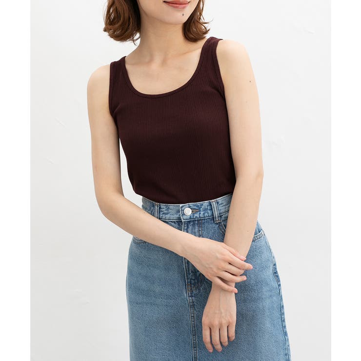 ボルドー | トップス タンクトップ UVカット | Honeys