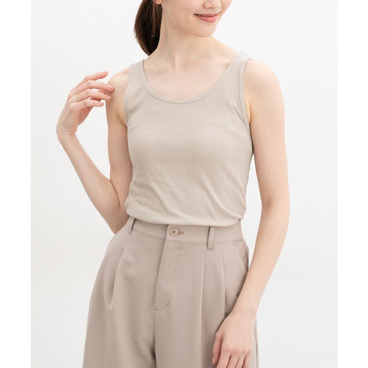 ベージュ | トップス タンクトップ UVカット | Honeys