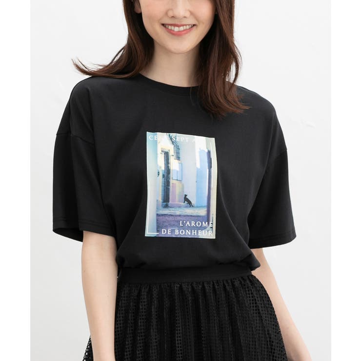 ブラック | トップス Tシャツ 半袖Tシャツ | Honeys